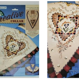 Vintage Daisy Kingdom Creative Collar Panel Cottagecore Heart is in the Garden Folk Art, Farmhouse, Cottage