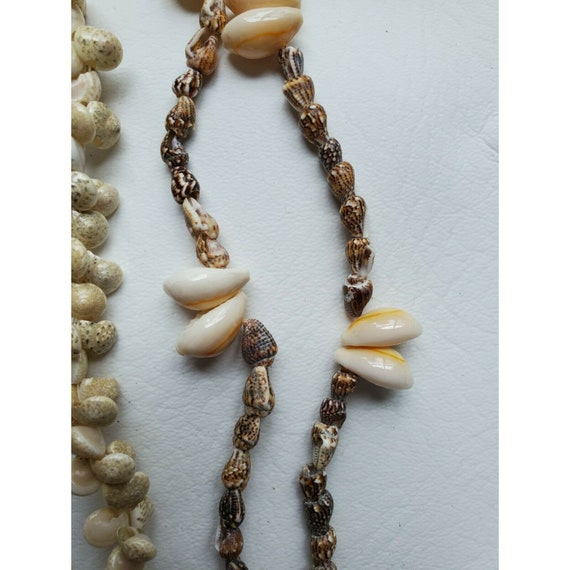 Lot 7 Hawaiian Natural Sea Shells Koa Seed Lei Ne… - image 2