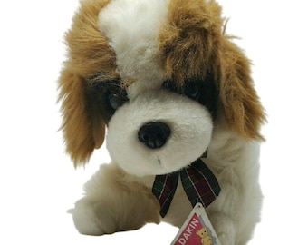Vintage Dakin Applause St Bernard Plush Dog Stuffed Animal w/ Tags 13"x17"