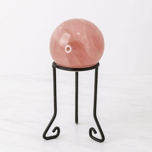 Vintage Wrought Iron Black Sphere Crystal Ball Stand Orb Stand Crystal Display, Sphere Holder, Display Stand, Sphere Display, Altar Décor