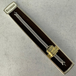 Rare 1970s New Old Stock Kestenmade Lady&#39;s Women&#39;s Stretch Link Watch Band Kest-O-Flex USA Made Vintage Stainless Steel Watch Band