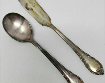 Remembrance Silverplate International Silver Master Butter Knife Sugar Spoon