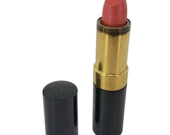 Vintage Germaine Monteil Super Moist Lipstick Pink Champagne NOS 1980s Gray Tube Gold Tone Collectible Vanity Display