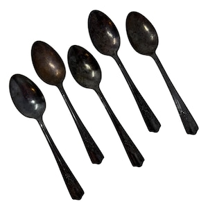 5 Vintage Teaspoons Maytime Wallace Silver 1944 Harmony House Silverplate, Vintage Flatware, Vintage Tableware, Vintage Silverware