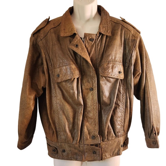90s leather jacket - Gem