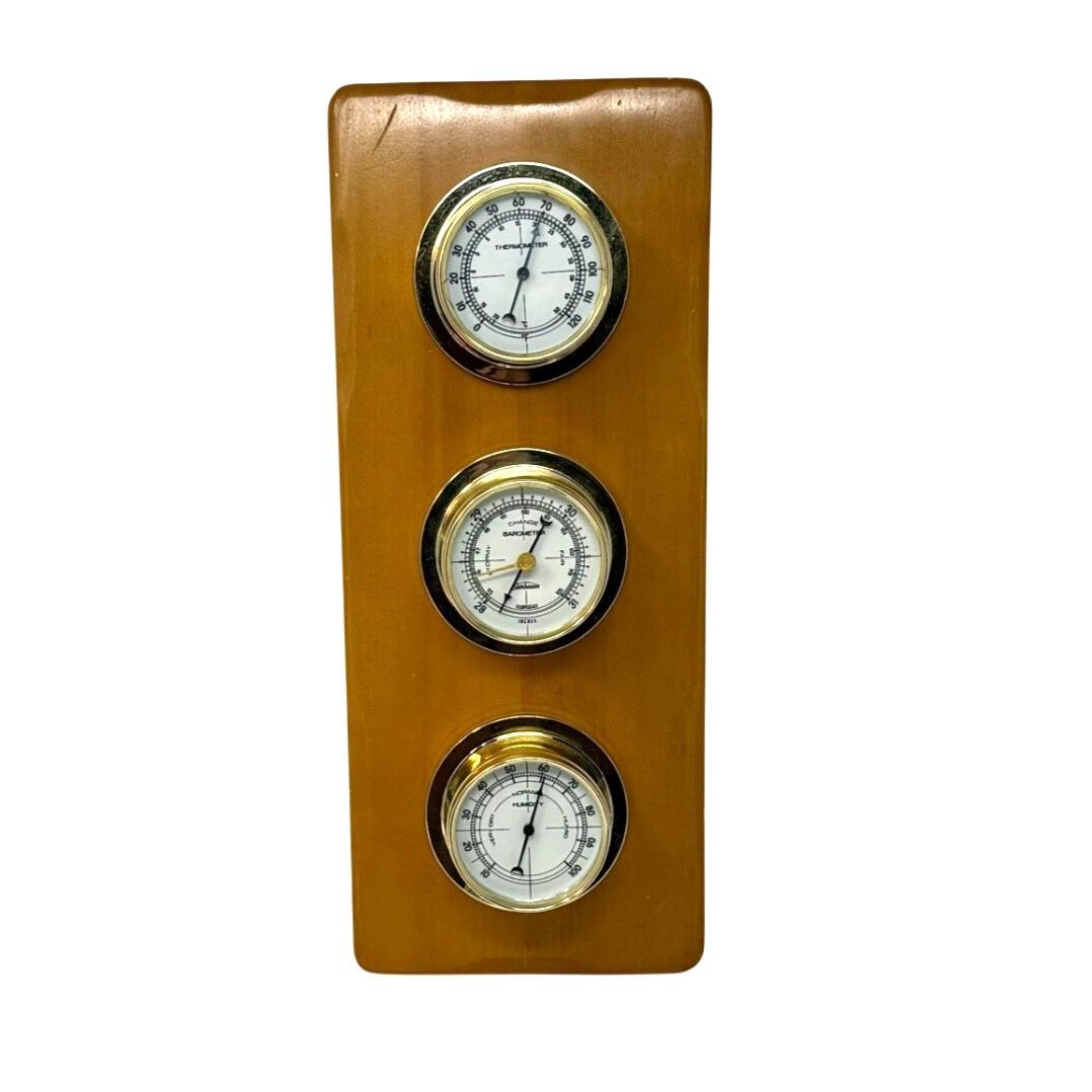 ヴィンテージ 壁掛け 温湿度計 気圧計 ウェザーステーション 気圧計
