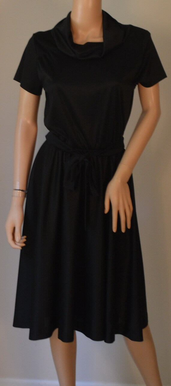 Vintage Black Dress LBD Party Dress Vintage 70s Dr