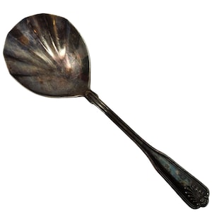 Replacement Vintage Coventry Shell Silverplate Retroneu Casserole Spoon, Serving Spoon, vintage flatware, Serving Pieces