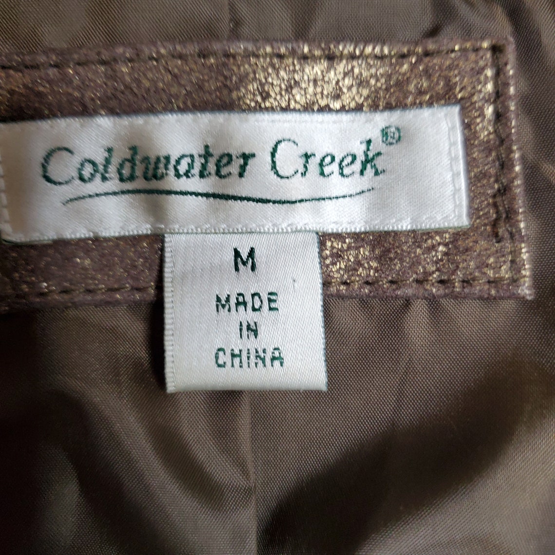Coldwater Creek Leather Jacket Bronze Excellent Condition sz | Etsy