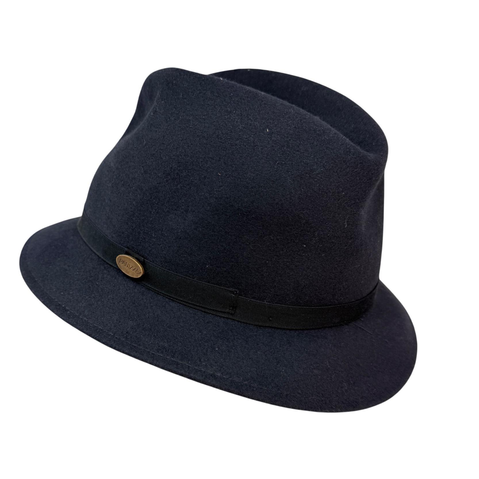 Vintage Panizza Kanguroo Navy Felt Hat Italy Waterproof Rabbit Fur‎ 1980s Vintage Panizza Kanguroo Navy Felt Hat Italy Waterproof  main image 4