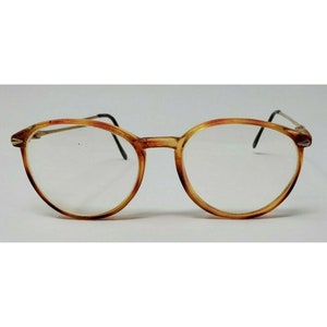 Oversized Vintage Retro Eye Glasses Eyeglass Frames Owlish Bright Brown Gold