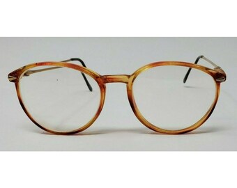 ブロンズラウンド眼鏡フレーム：90年代のヴィンテージデッドストック