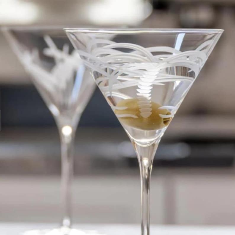 Rolf Glass Palm Tree Martini Glass - Thumbnail 4