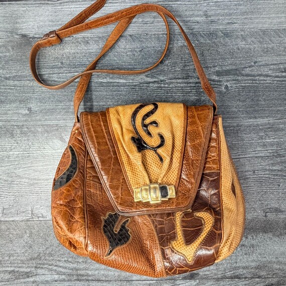 Sharif vintage leather Geometric bucket Bag purse Sharif Drawstring Bags & Handbags for Women for sale | eBay main image 3