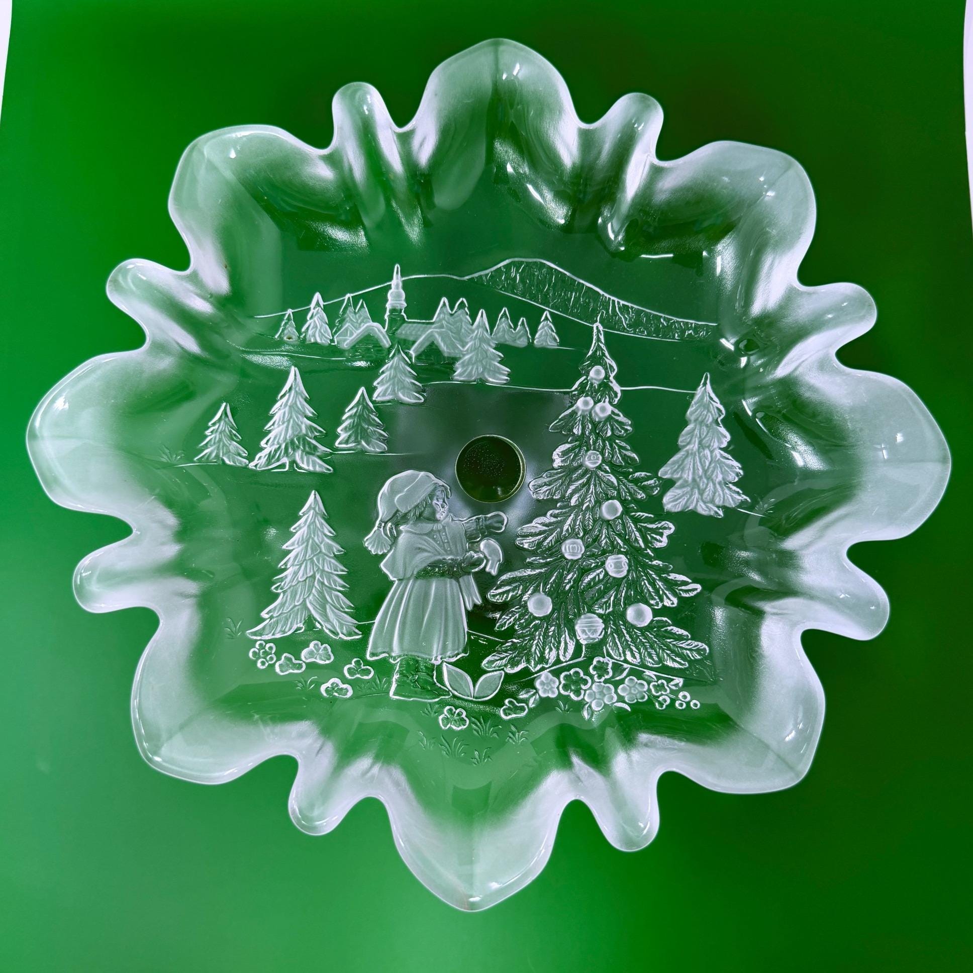 MIKASAクリスマスツリー ガラスプレート大皿90s前半USA百貨店