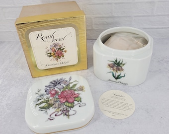 Royal Secret Cologne Germaine Monteil Bath Powder Porcelain Trinket Box Vintage Royal Secret Original royal secret fragrance Perfume