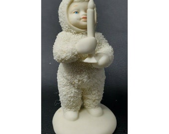 rayon 56 Winter Tales of the Snowbabies Just One Little Candle Figurine, Noël vintage, figurines de Noël, collection Snowbaby