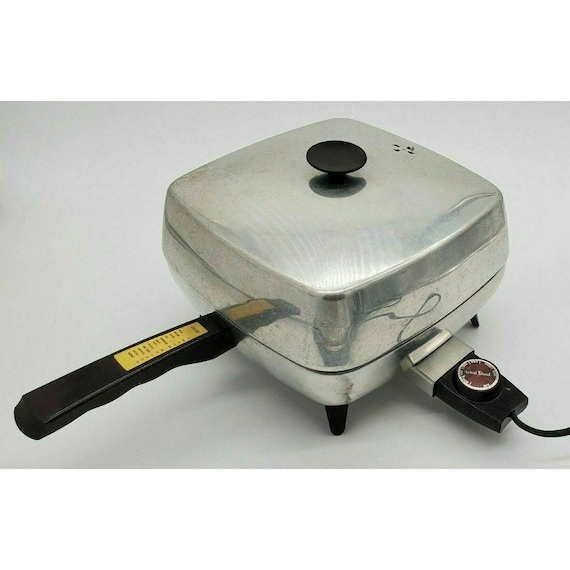Vintage Westbend Electric Skillet,1960's Aluminum Frying Pan,antique Skillet,  