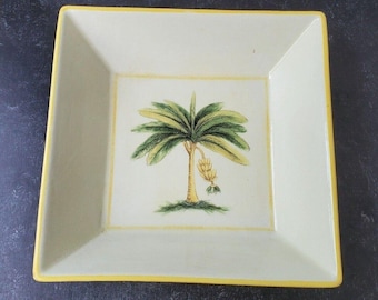 Bol para servir con diseño de palmera de azulejos Verano de Williams Sonoma, estilo vintage, plato central italiano