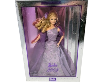 vintage 2003 Barbie blonde édition collector B0144 NRFB robe lavande édition limitée poupée Barbie