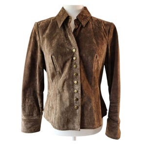 Vintage Coldwater Creek Suede Leather Jacket Petite Medium PM