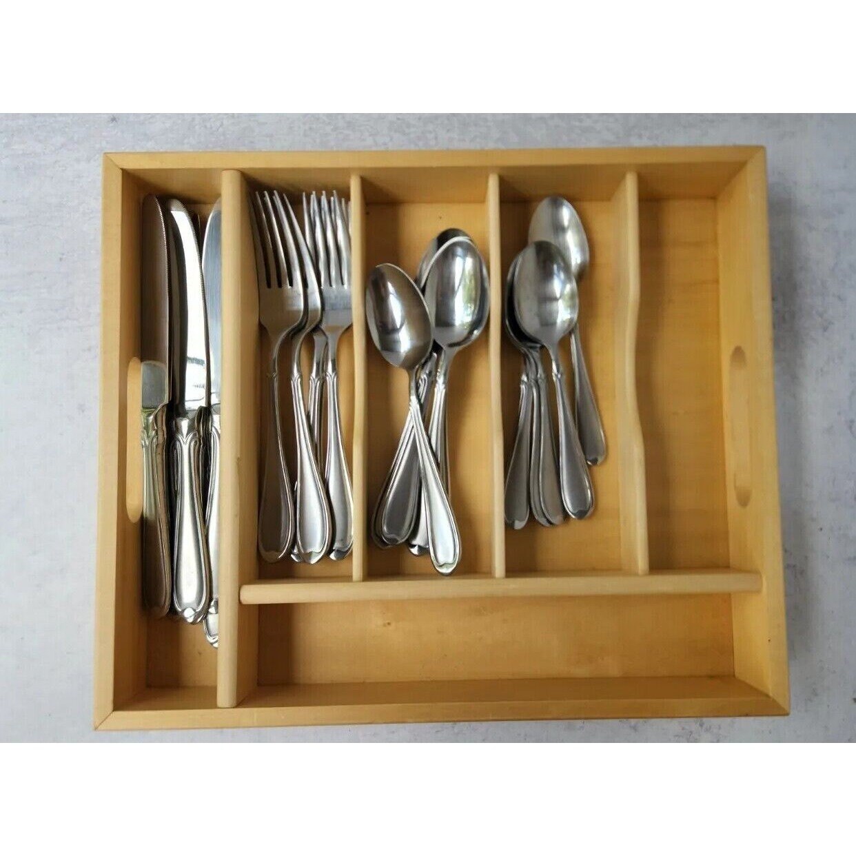 Vintage Sumerset Frosted Stainless Flatware INTERNATIONAL 29pc Set