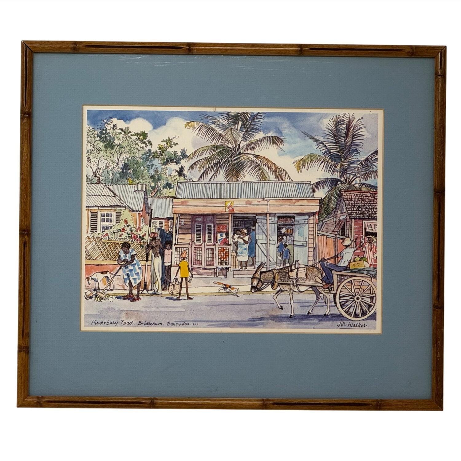 Jill Walker Barbados Art Print, “hindsbury Road” Bridgetown