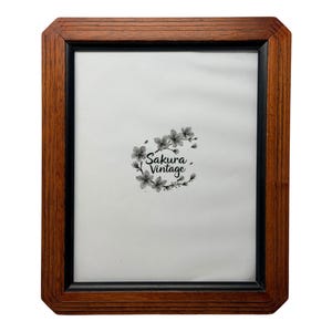 Vintage Octagon Wood Photo Frame 8x10 Stepped Wood Design Indonesian Made 1990s