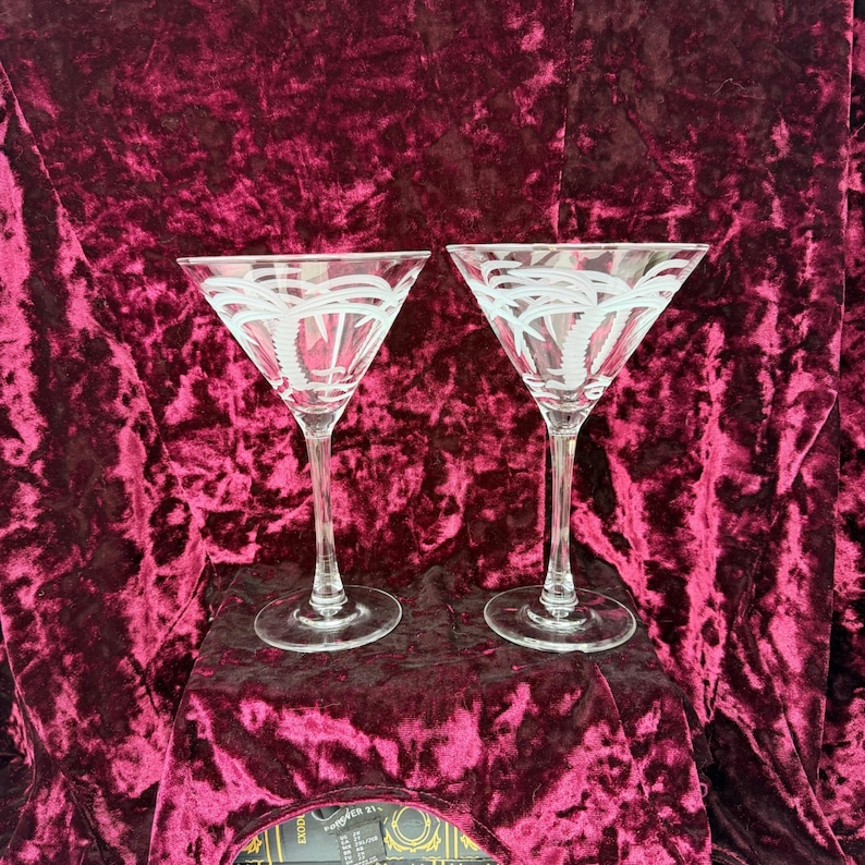 Rolf Glass Palm Tree Martini Glass - Thumbnail 5