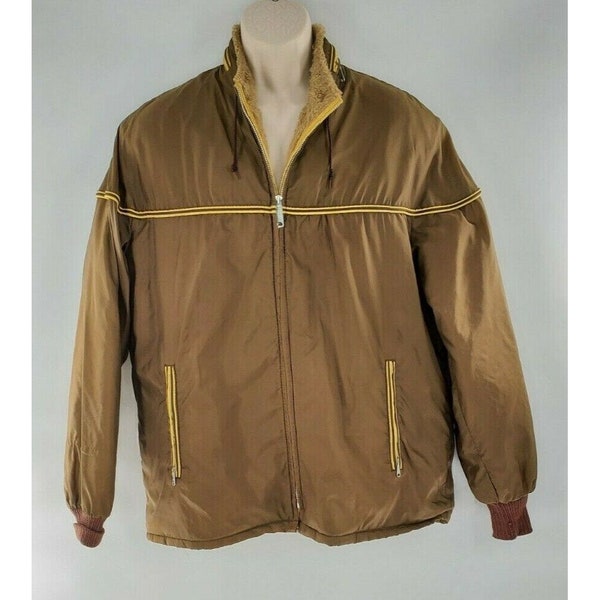 Vintage Men’s Silton California Brown Jacket sz Large 1960s 1970s Hipster Indie, Windbreaker, Vintage Jacket, Coat