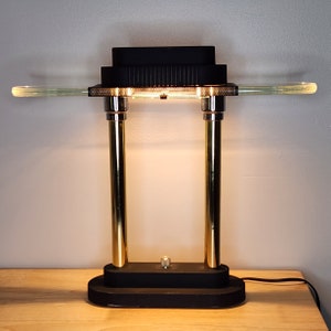 Halogen Desk Lamp ~ Art Deco Style ~ Robert Sonneman Design ~ UFO Lamp ~ Retro Table ~Lamp ~ Industrial Task Lighting