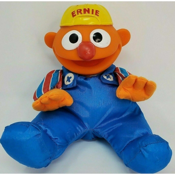 Vintage Tumbling Ernie Doll 1995 Tyco Sesame Street Soft Toy 12" Tall Plush Toy