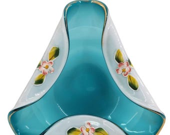ヴィンテージガラスボウル、フリルエッジ - Etsy 日本
