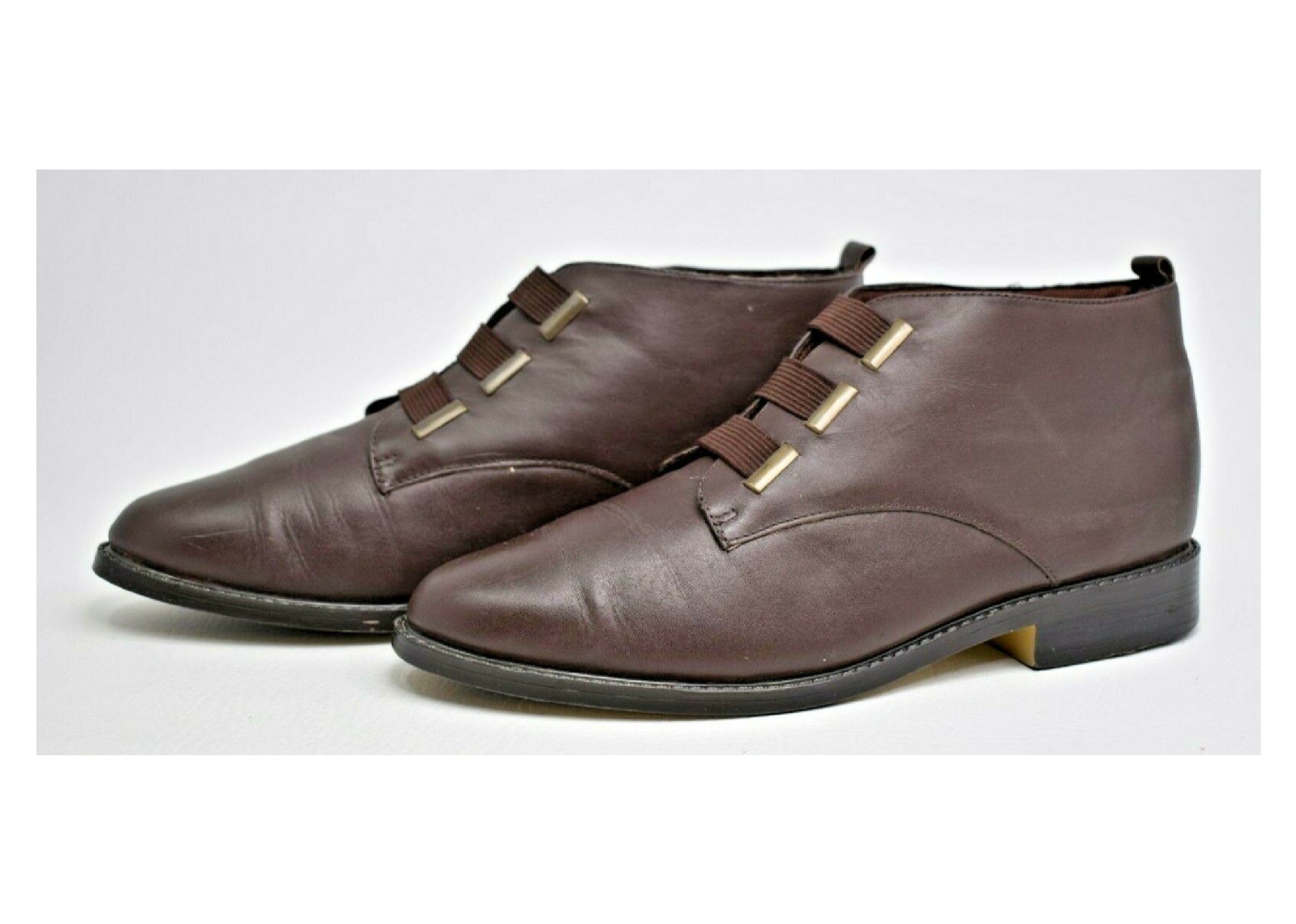 ブーツその他 Damy Vintage Ankle Boots In Brown Suede Vintage Brown Suede Lady's Ankle Boots, Shoes, Size US 8.5