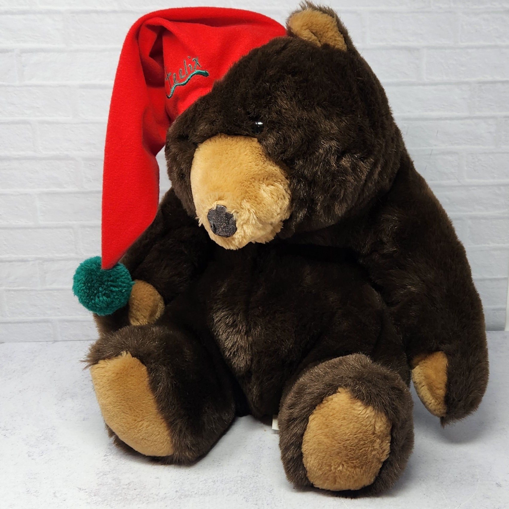 Vintage 1980s Singi Filene's Feelix Christmas Papa or Mama Teddy