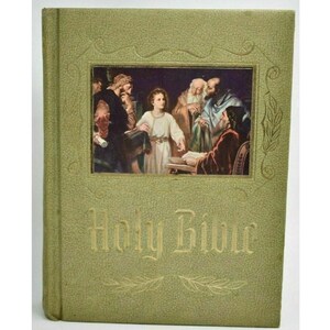 Vintage Presentation Holy Bible Catholic Heirloom Edition 1975 1976 Pope Paul VI
