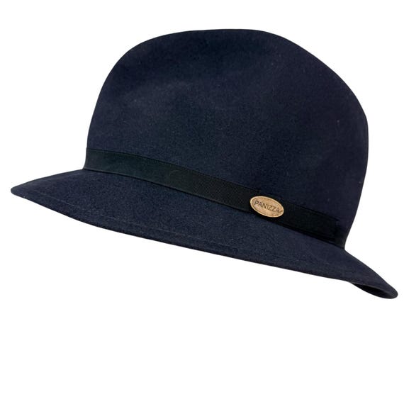 Vintage Panizza Kanguroo Navy Felt Hat Italy Waterproof  display picture 2