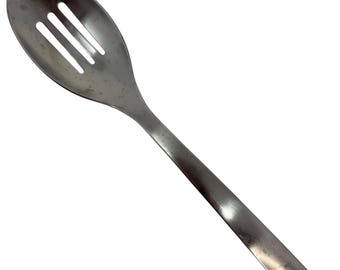Pierced Slotted Tablespoon Serving Spoon Park Carry On Gourmet Settings Matte Stainless Steel Flatware