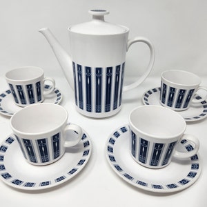 Coffee Pot Pacific NORITAKE 4 cups 4 saucers, Tea party, noritake pacific teacup, noritake pacific saucers, vintage noritake pacific
