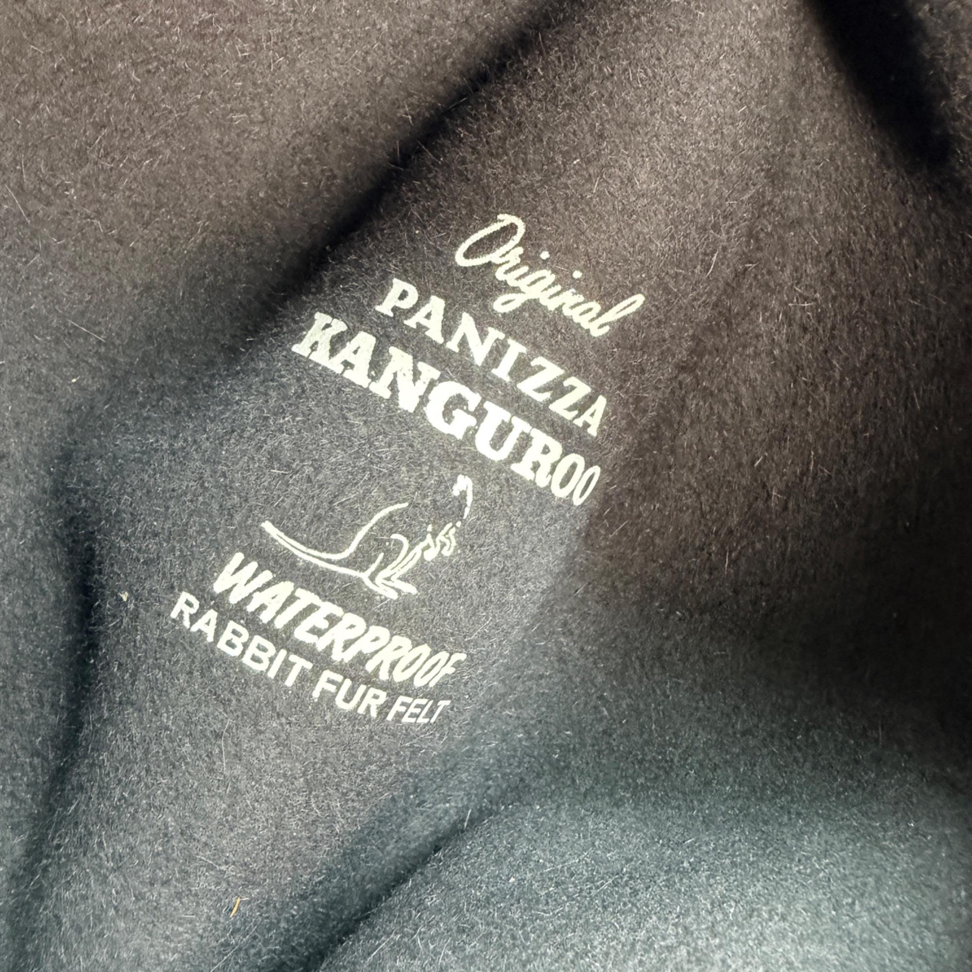 Vintage Panizza Kanguroo Navy Felt Hat Italy Waterproof Rabbit Fur‎ 1980s Vintage Panizza Kanguroo Navy Felt Hat Italy Waterproof  main image 2