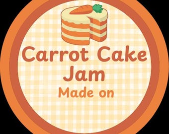 Carrot Cake Jam – Printable Canning Label (2" & 2.5" PNGs)
