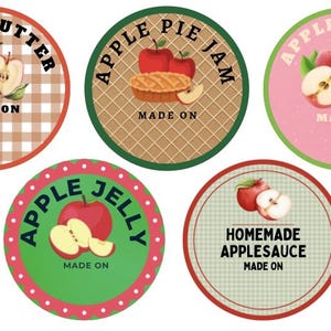 Apple Canning Labels • Printable Jar Stickers (Instant Download)
