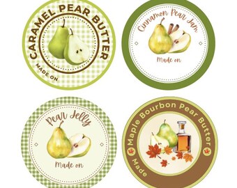 Pear Canning Labels | Printable Designs (PNG Instant Download)