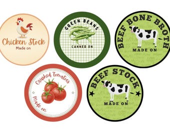 Cantry Staple Labels | Canning Jar Stickers (Instant Download)