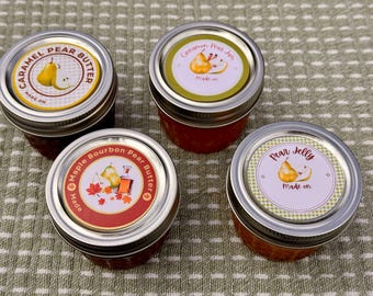 Printable Canning Labels • Maple Bourbon, Caramel Pear Butter, Jam, Jelly (Digital Download)