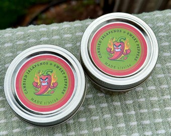 Candied Jalapeños Label • Cowboy Candy Canning Jar Sticker (Digital Download)