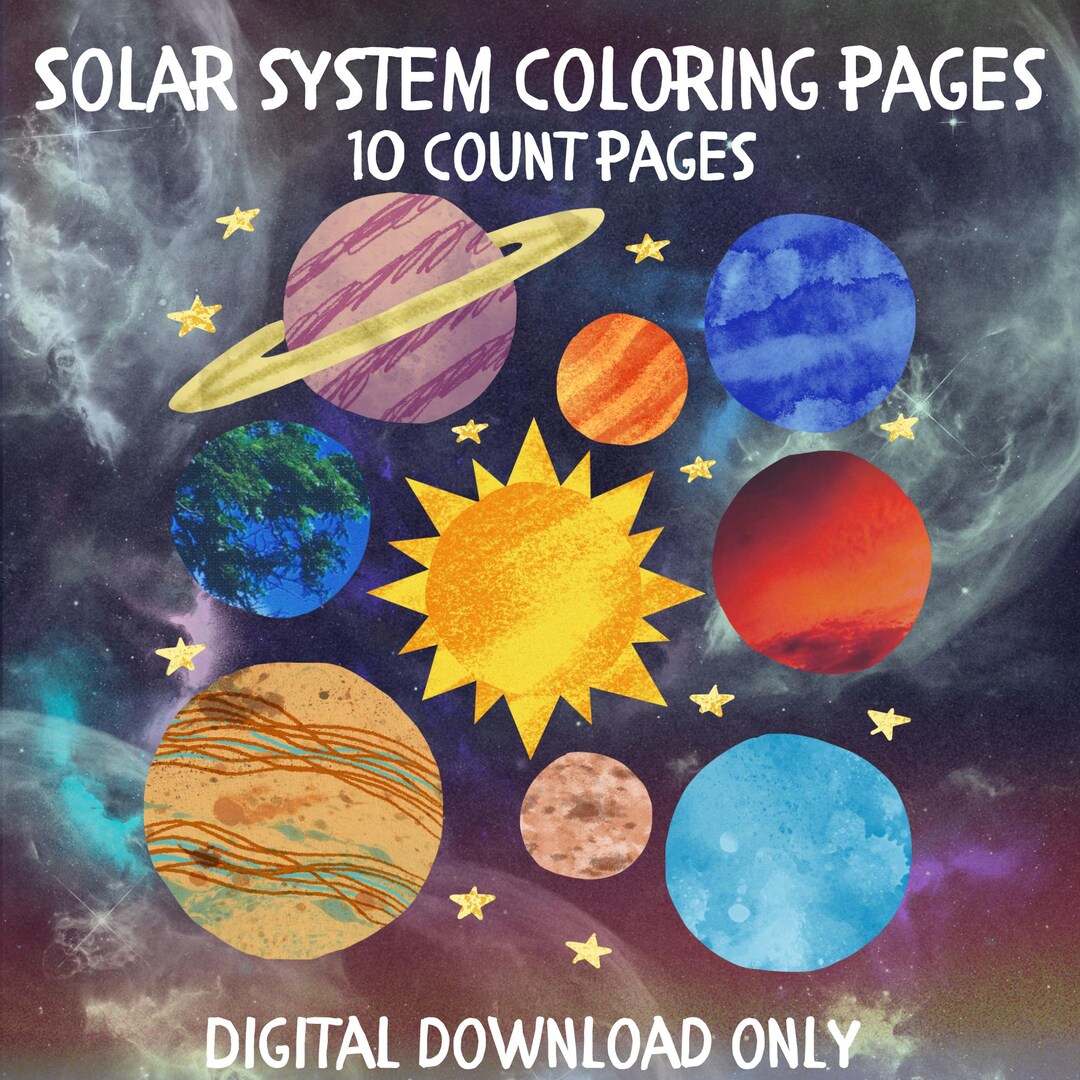 Planet Coloring Book for Kids | Solar System Activity (digital Download ...
