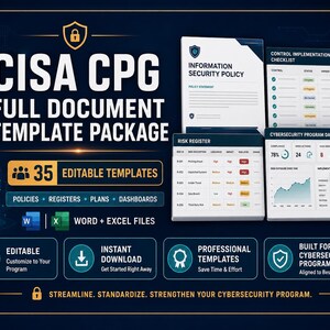 CISA Cybersecurity Performance Goals Document Bundle (Digital Download)