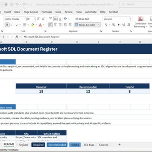 Microsoft Security Development Lifecycle SDL-sjablonen | Bundel met beleid voor veilige softwareontwikkeling en checklist | Digitale download afbeelding 3