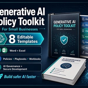 Generative AI Policy Toolkit, Governance Templates, Secure SDLC (Word Excel)